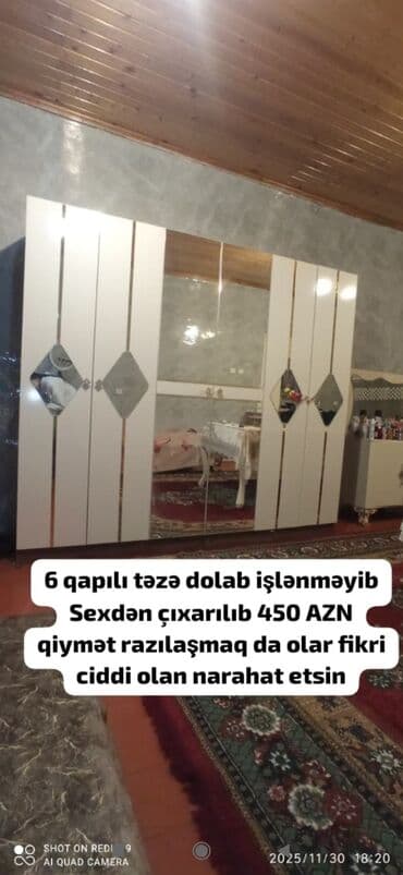 saatlarin alisi ve satisi: Açılan, 6 qapı Düz dolab, Qarderob, paltar dolabı — 1