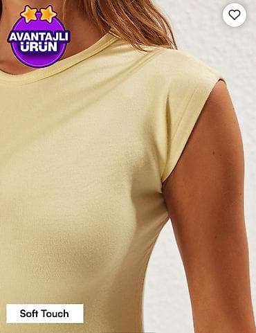 sarlar: Qadınlar üçün qolsuz açıq-sarı top - Rəng: açıq sarı (pastel ton) - — 4