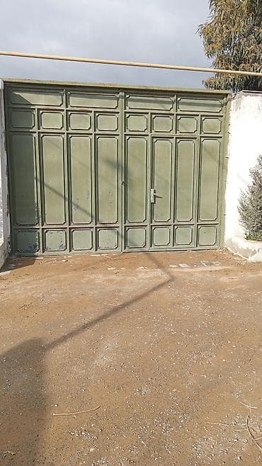 Sendviç panellər: Dəmir Həyət darvazası, Yana açılan, Mexaniki, Qapı ilə, rəng - Yaşıl, Kredit yoxdur — 3