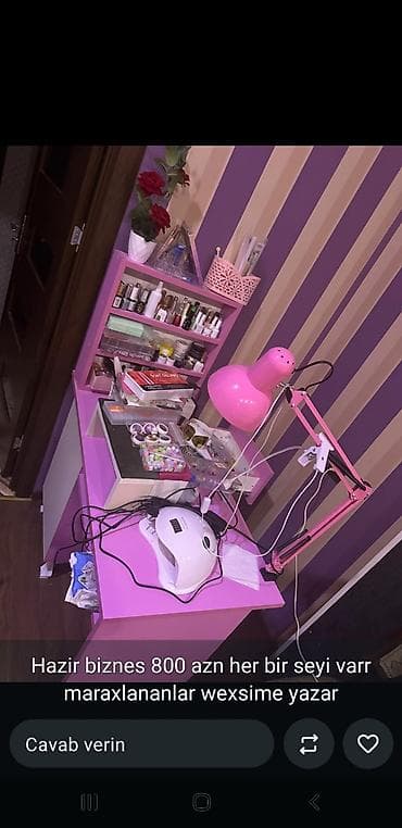 Hazır dırnaq/studiya dəsti – tam komplekt - Manikür-masası və