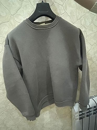 yeni herbi forma: Unisex sadə sweatshirt - Rəng: tünd boz (antrasit) - Model: dairəvi — 1