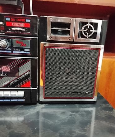 muzikalni sentr: Köhnə tip “boombox” musiqi mərkəzi – radio + iki kaset maqnitofonu + — 5