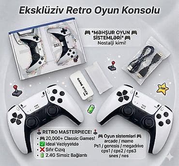 Eksklüziv Retro Oyun Konsolu – GAME STICK - 20,000+ klassik oyun - 2