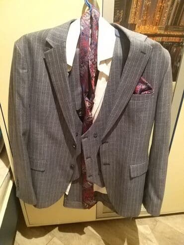 Свадебные платья и аксессуары: Мужской костюм, Демисезон, цвет - Серый — 2