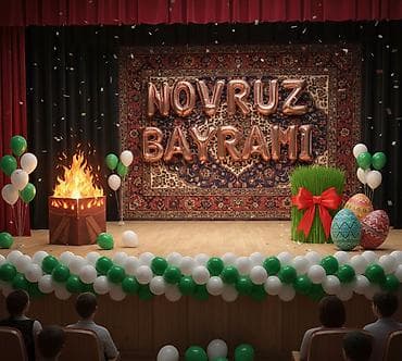 Şamdanlar: Novruz gəlir! ✨ ​Məktəb otaqlarını və akt zallarını bayram üçün — 2