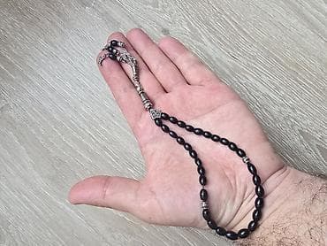 tesbeh satisi: Təsbeh muncuqlar ebanetdi, sepler demir, digər metal hissələr gümüşü — 2