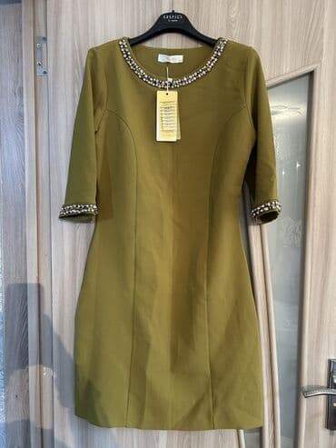 donlar, sarafanlar: Qadın paltarları – müxtəlif modellər - Model 1: Qızılı parıltılı — 2