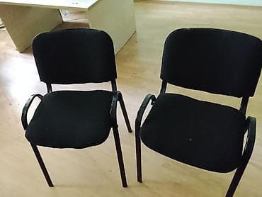 koja parca: Ofis tipli qara rəngli qonaq/kilid stulları – 2 ədəd - Model: klassik — 2