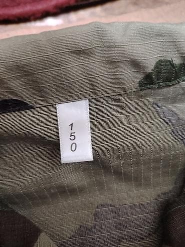 uşaqlar üçün hərbi geyim: Uşaq üçün kamuflyaj dəsti Tərkib: - 3 hissə: gödəkcə, şalvar və kepka — 8