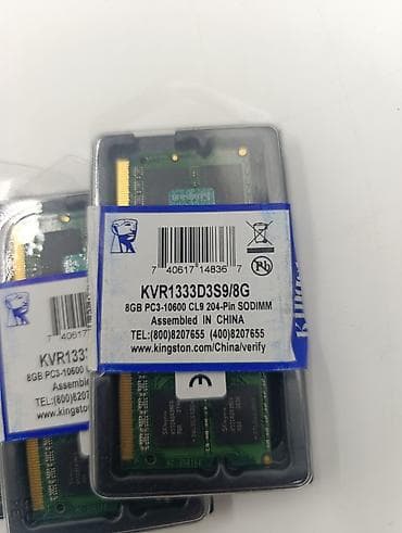 iphone8 plas: Operativ yaddaş (RAM) Kingston, 8 GB, 1333 Mhz, DDR3, Noutbuk üçün — 2