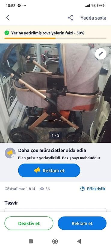 Uşaq arabası – çoxfunksiyalı, ara şassi və beşik tipli üst modul ilə