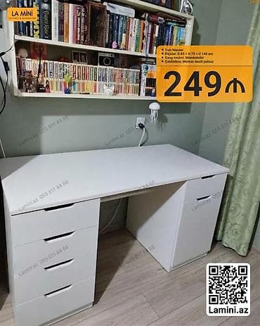 komputer setup: Düz masa, Stulsuz, Siyirməli, Sadə laminat — 1