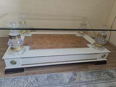 стеклянная мебель на заказ: Прямой стол, Нераскладной, Стекло — 1