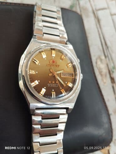 omega qol saatı: İşlənmiş, Qol saatı, Orient, rəng - Qızılı — 3