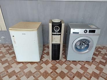 mini soyuducu: Məişət texnikası dəsti 1) Haier önyüklü paltaryuyan maşın - Rəng — 1