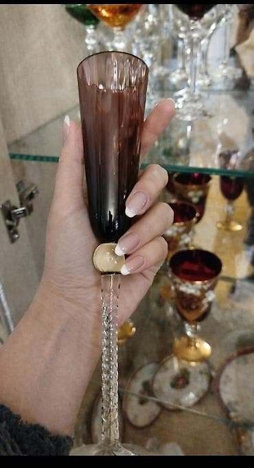 dekorativ əşyalar: Qədəhlər, rəng - Bənövşəyi, Şüşə, 200 ml, Çexiya — 2