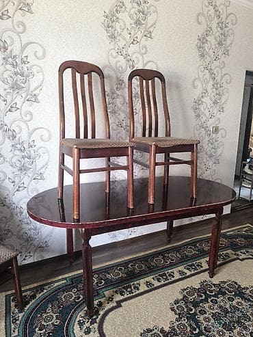 masa destleri: Mətbəx üçün, Açılmayan, Oval masa, 2 stul — 2