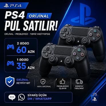PS4 orijinal DualShock 4 gamepadları - Model: PlayStation 4 DualShock