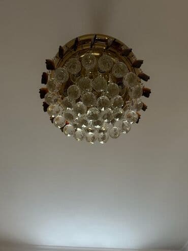 lyustralar 2022: Çılçıraq, 5 lampa, Xrustal — 2