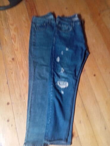 31-razmer ikisi bir yerdə 25m Mavi rəngli denim ətək. - Material