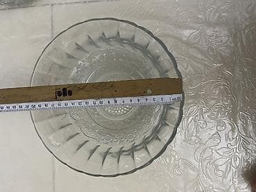 kompot qabı: Şüşə meyvə qabı – klassik naxışlı( qədim qab) - Material: qalın — 3
