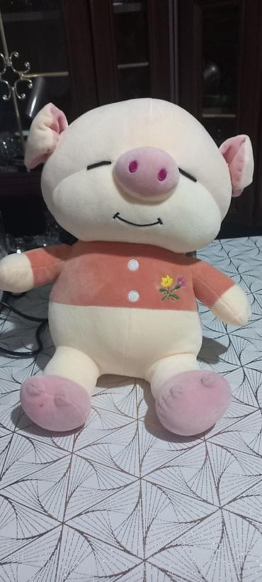 мини пудель: Yumuşaq oyuncağ – it (ağ rəngli pudel) - Material: yumşaq plyuş - — 3