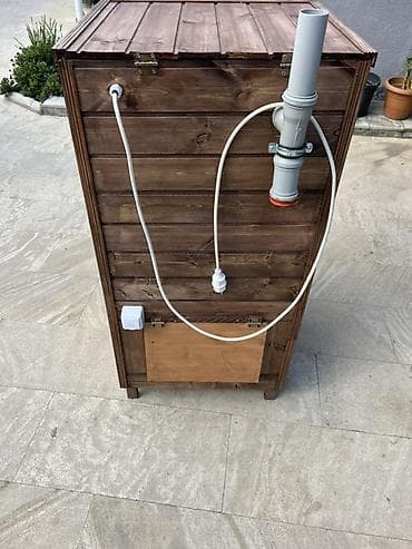 ucuz motorlar: Kaptilni budka – nerjaveyka daxili kamera və taxta korpus Məhsul — 4