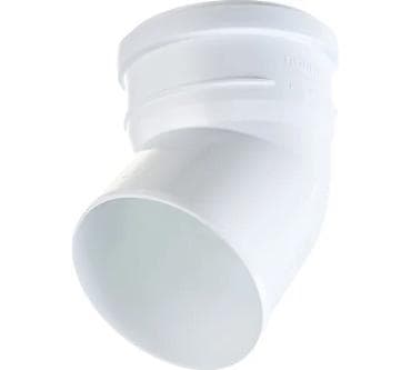 PVC kanalizasiya borusu üçün 45° bucaq adaptoru - Material: ağ rəngli