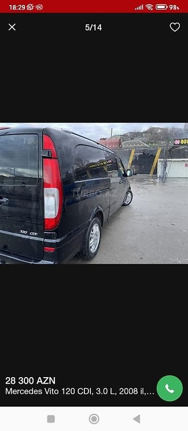 ucuz parca: Mercedes-Benz Vito: 3 l | 2008 il Mikroavtobus — 6