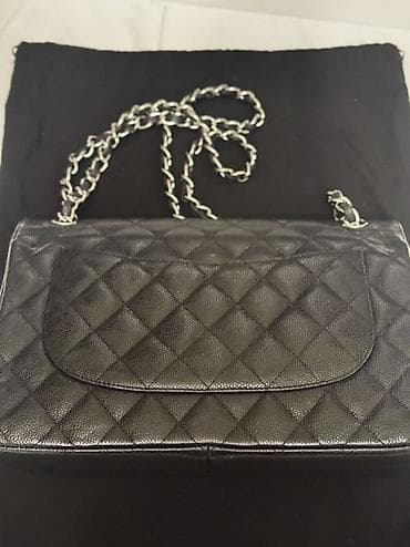 çant: CHANEL jumbo classic double flap bag black caviar Vintaje dir — 4