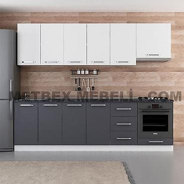 ev mebeli: İstənilən rəngdə və istənilən dizaynda akril müasir mətbəx mebeli — 3