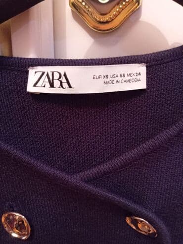 женские спортивные жилетки: Жилет, Zara, XS, цвет - Синий — 3