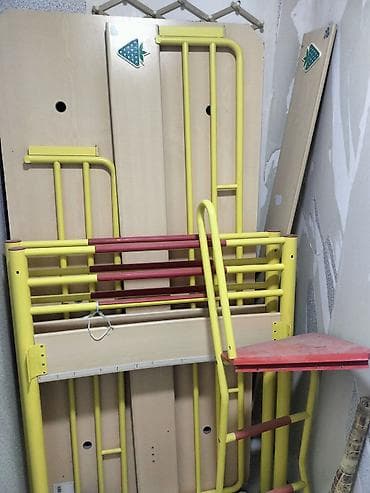 Oğlan və qız üçün, Çarpayı, Matrassız, Siyirməsiz, Dəmir