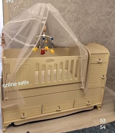 intex matras: Uşaq beşiyi – çoxfunksiyalı, klassik dizayn - Rəng: krem/ivori - — 2