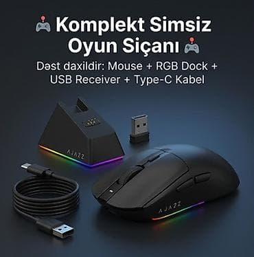 rgb mouse: 🎮 Oyun üçün ideal, ultra yüngül və sürətli simsiz mouse! 🔧 — 4