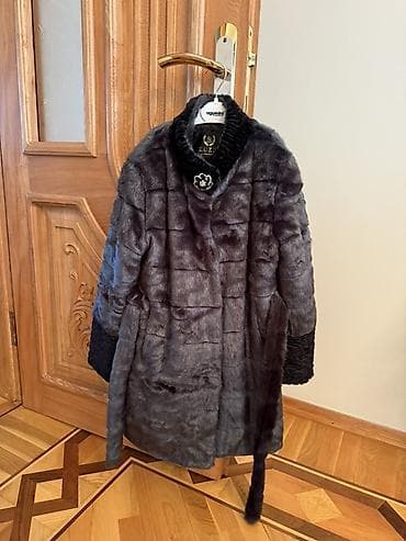 fehle geyimi: ZUZZA Fashion qadın kürkü - Rəng: tünd boz/şaftalı tonlarında ombre — 1