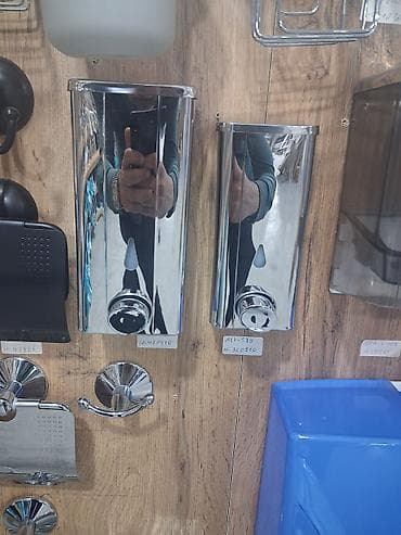 dişlər: Divar tipli maye sabun dispenserləri – paslanmayan poladdan, parlaq — 1