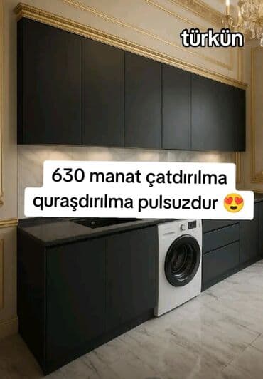 Sifarişlə mətbəx dəsti, Kredit yoxdur, Pulsuz çatdırılma, Ödənişli çatdırılma, Rayonlara çatdırılma