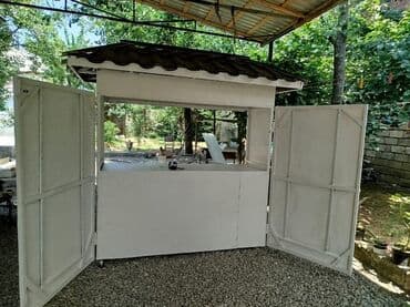 Kiosk/butik tipli səyyar satış köşkü - Material: metal karkaslı
