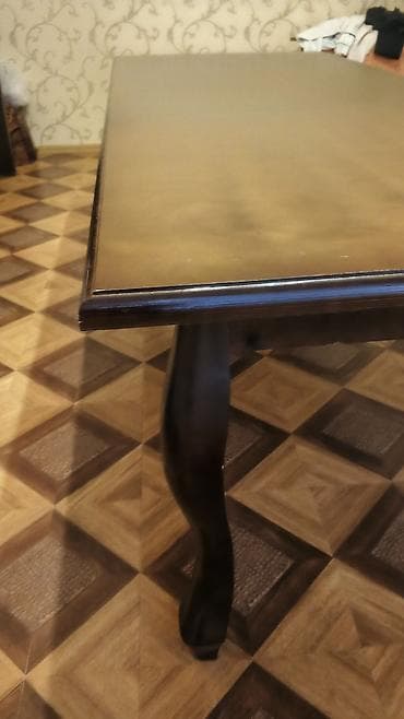 usaq stol stul: Qonaq masası, İşlənmiş, Açılmayan, Taxta, Dördbucaq masa — 6