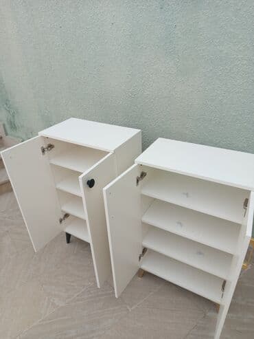 Mərmər effektli PVC panellər: Yeni, Açılan, 2 qapılı Düz dolab, Ayaqqabı dolabı — 3