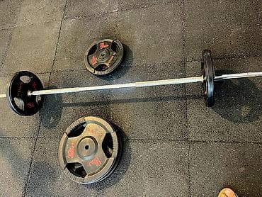 TA SPORTS ştanq və disk dəsti qantellər çəki daşları 1kq-3.5 man. qrif — 3