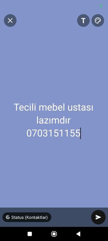 Inzibati heyət: Dolab 
çarpayı — 1