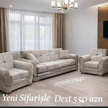 Yeni, Divan, 2 kreslo, Bazalı, Açılan