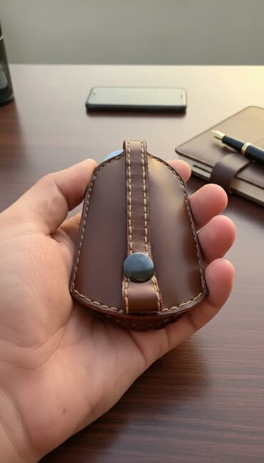 Əl işi dəri açar qabı 🔑 Zərif və səliqəli dizaynı ilə həm praktik, həm