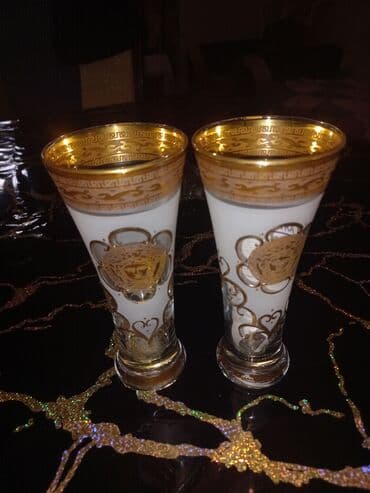 чайный набор: Стаканы, цвет - Белый, Стекло, Набор из 2 шт. — 1