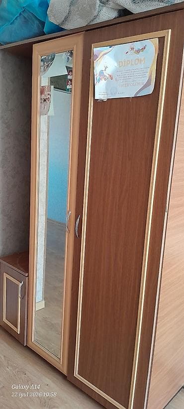 dolab paltar: Geniş həcimli qarderob dəsti - Material: ağac teksturalı laminat — 1