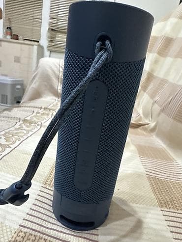 Mikrofonlar: Portativ Bluetooth hoparlör – silindrik dizayn, mavi rəng - — 1