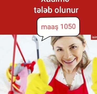xadime is elanlari 2021: Xadimə tələb olunur, Gündəlik ödəniş, 30-45 yaş, Təcrübəsiz — 1