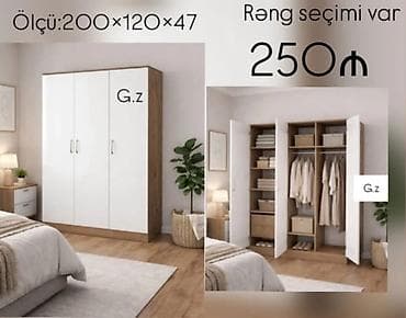 avanqard mebel: Açılan, 3 qapılı Düz dolab, Qarderob, paltar dolabı — 1